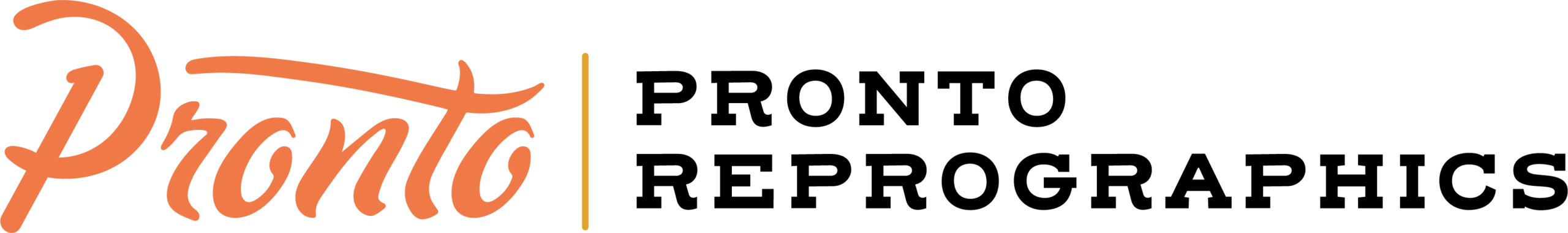 Pronto Reprographics full logo